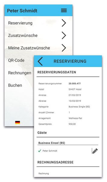 SIHOT Go Reservierung SIHOT Go Reservierung