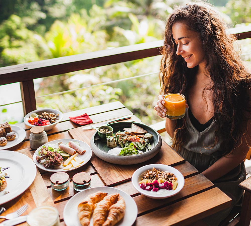 Breakfast on vacation