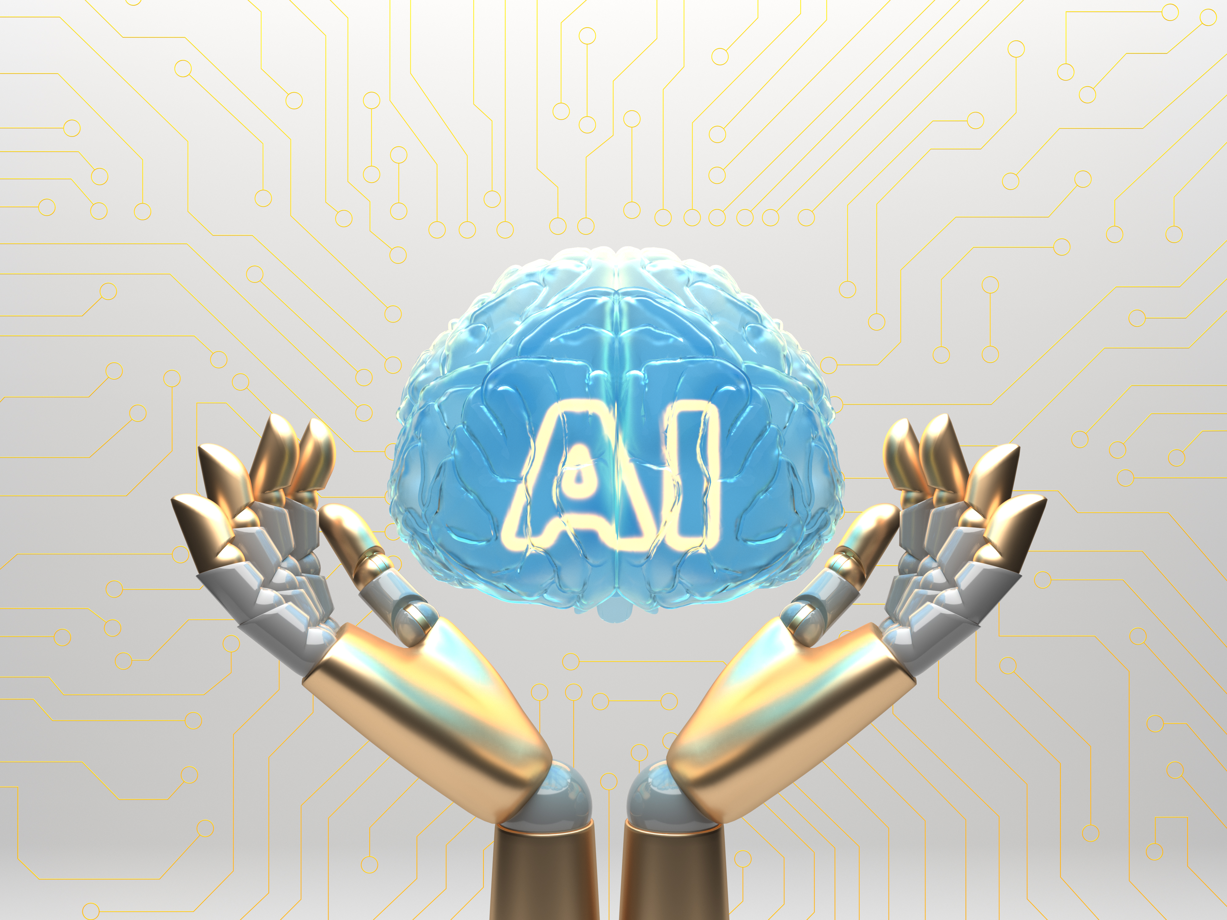 ai-cloud-concept-with-robot-arms